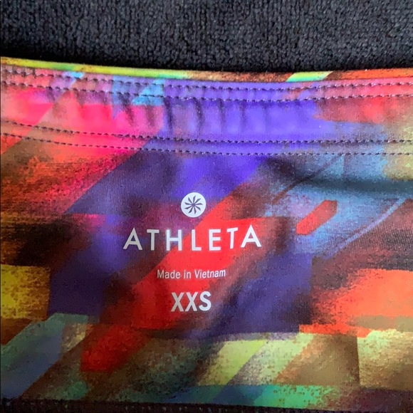 Athleta Colorful Yoga Running Stretchy Leggings - Picture 2 of 8